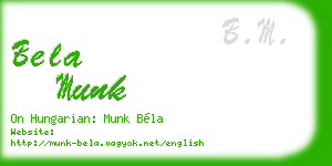 bela munk business card