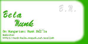 bela munk business card